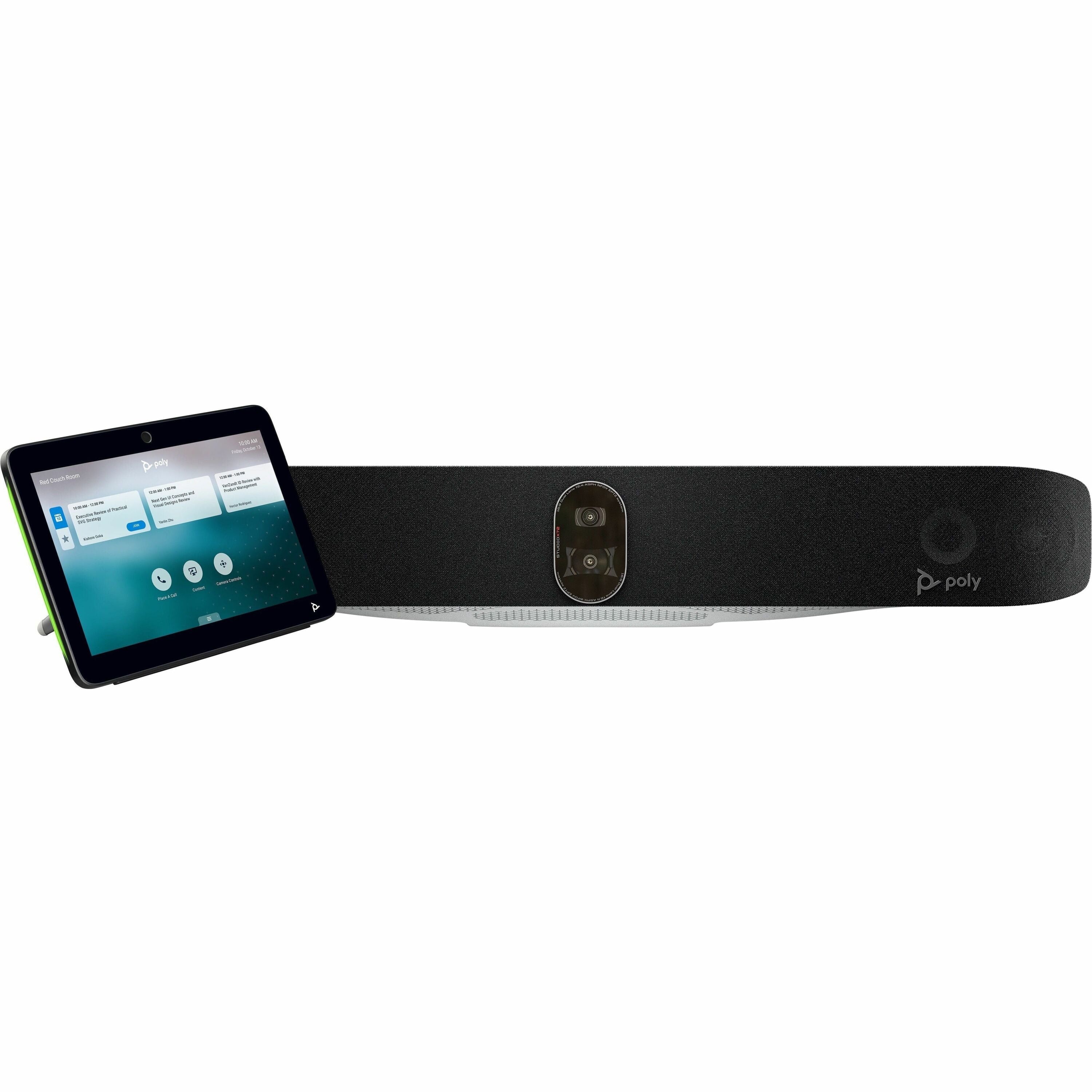Poly Studio X72 All-In-One Video Bar with TC10 Controller Kit TAA JITC - For Video Conferencing - TAA Compliant
