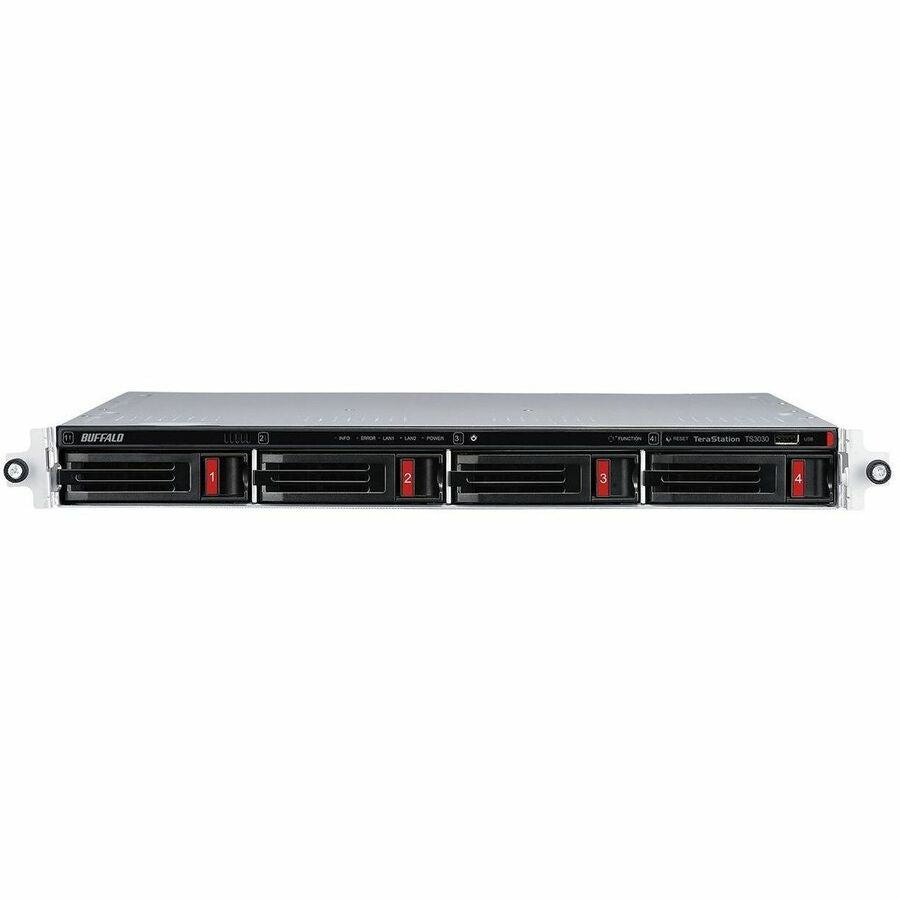Buffalo TeraStation 3430RN 1U Rackmount Partially populated 8TB NAS (2x4TB) NAS HDD included 2 open drive bays 2.5GBE RAID iSCSI, Ethernet, AL524