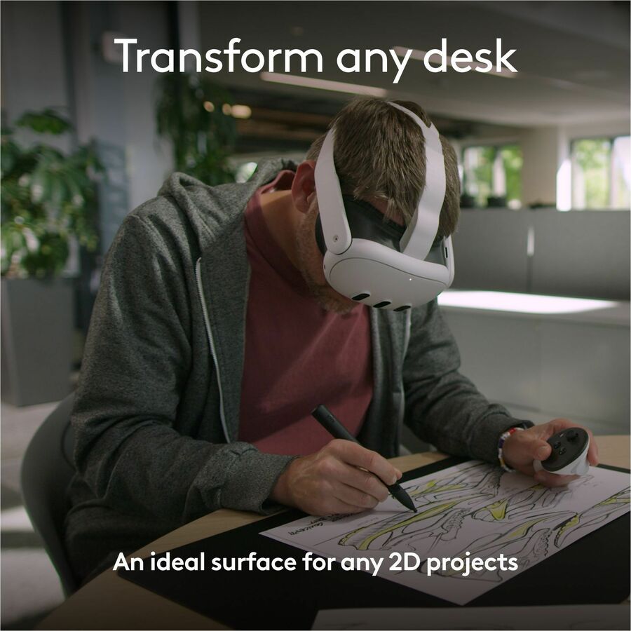 Logitech MX Mat For use with MX Ink MR Stylus for Meta Quest, 0.07 in