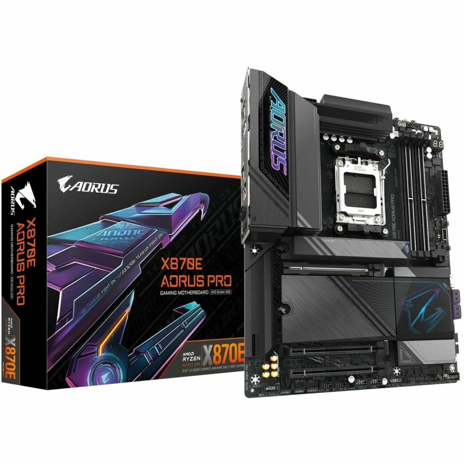 GIGABYTE X870E PRO Gaming Desktop Motherboard - AMD X870E Chipset - Socket AM5 - ATX