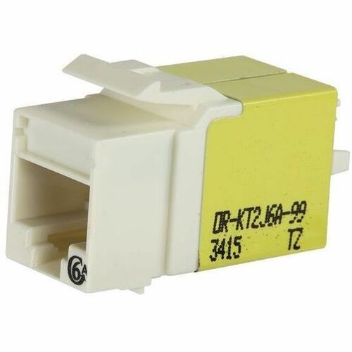 LEGRAND Ortronics Category 6a Keystone Jack, Lacing Cap Termination, WM Ivory, Female, KT2J6A-99, White