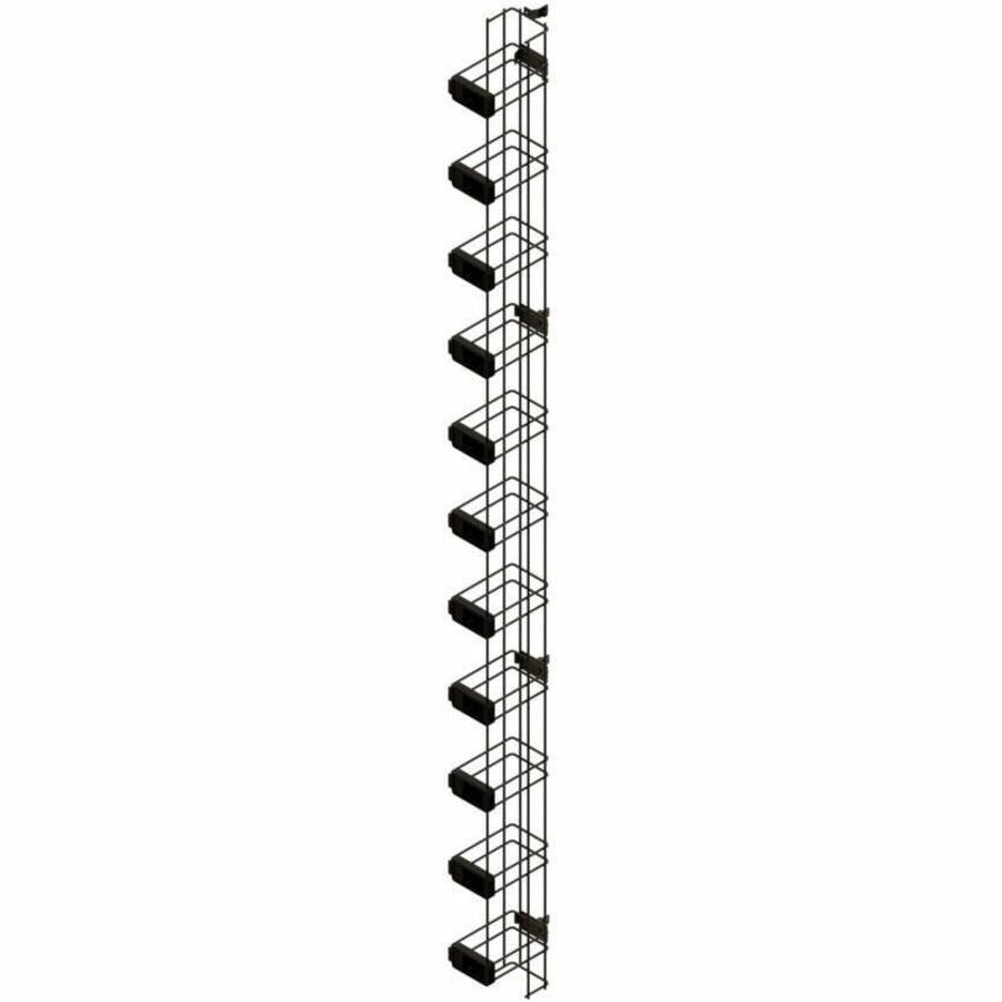 LEGRAND Ortronics MM20 Vertical Manager with Latches, 4"W x 6.12 in Deep for 7ft MM20 Racks, Black, MM20VML704-B