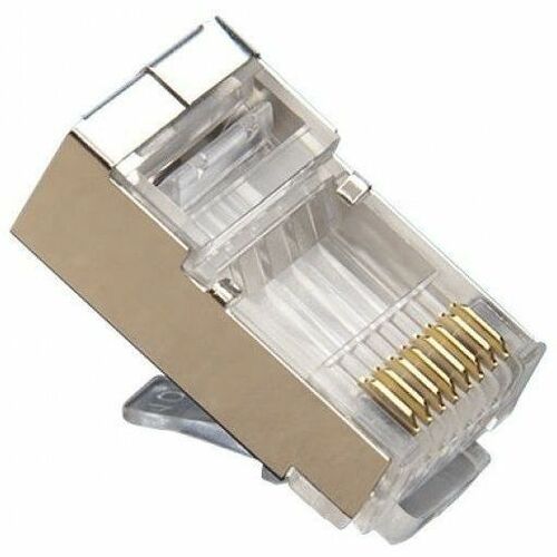 NSI RJ45 (8P8C) CAT5E SHIELDED CONN, 1 x RJ-45 Network - Male, 106182C, Gold