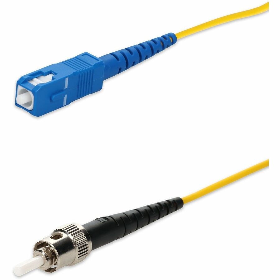 AddOn 100m SC to ST Yellow OS2 Simplex OFNP (Plenum-Rated) SMF Fiber Patch Cable