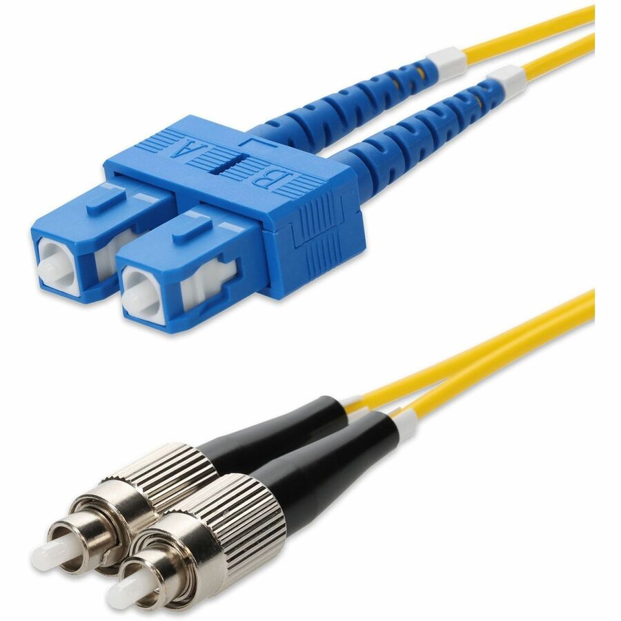 AddOn 100m SC to FC Yellow OS2 Duplex OFNP (Plenum-Rated) SMF Fiber Patch Cable