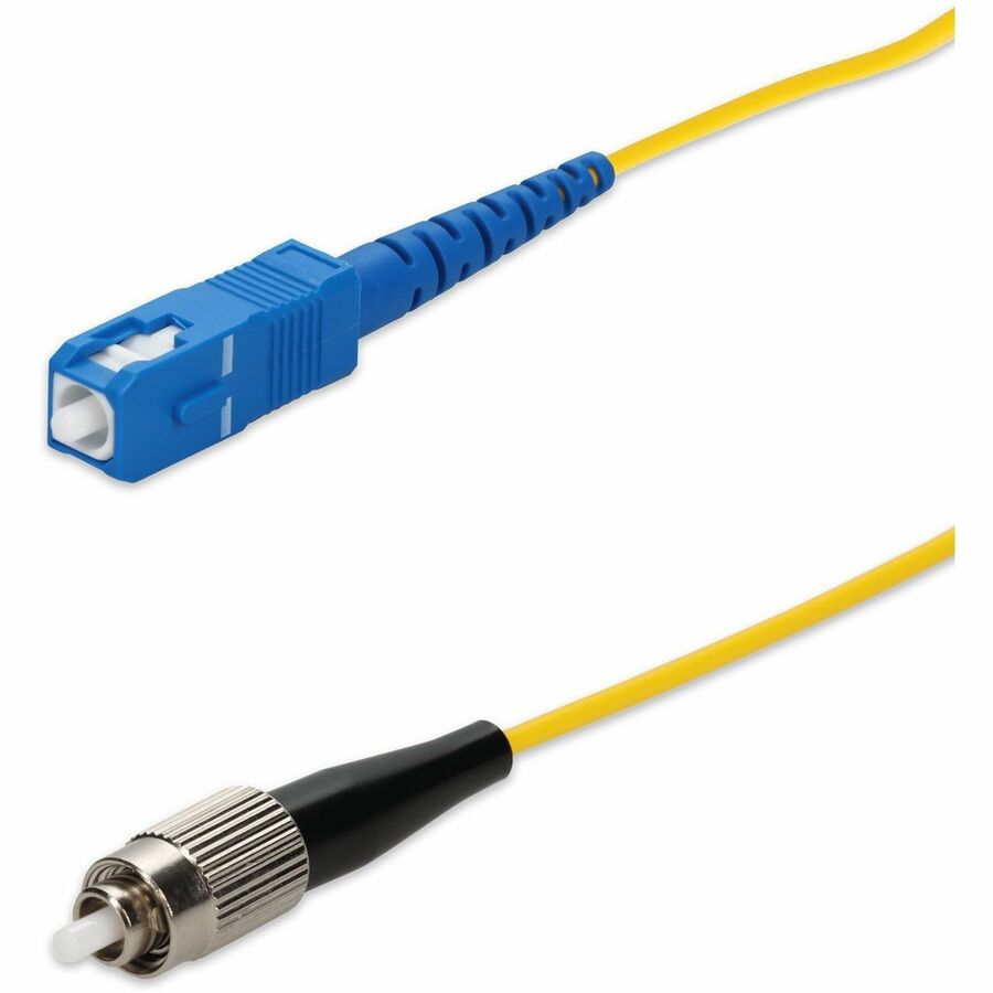 AddOn 10m SC to FC Yellow OS2 Simplex OFNR (Riser-Rated) SMF Fiber Patch Cable