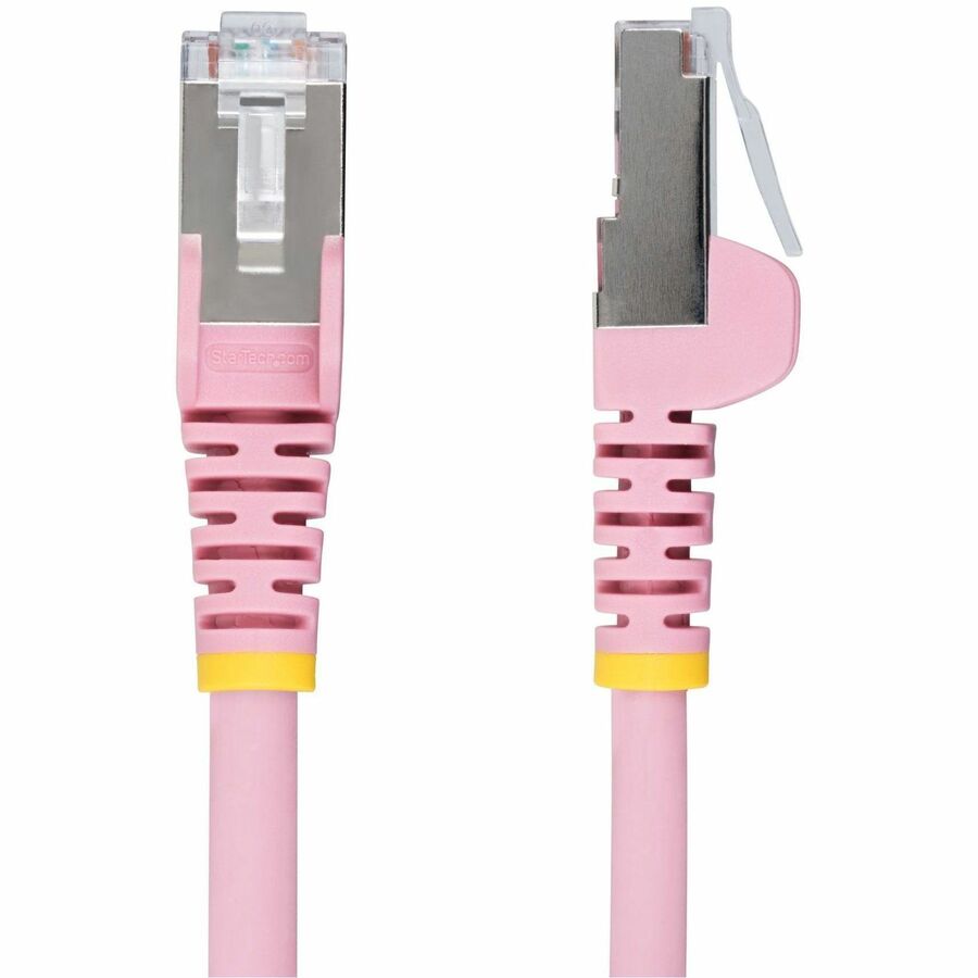 StarTech.com 5ft Pink CAT6a Ethernet Cable, Snagless RJ45, 10G, 100W PoE, S/FTP, LSZH, 27AWG Bare Copper, 500MHz, Shielded Network Patch Cord