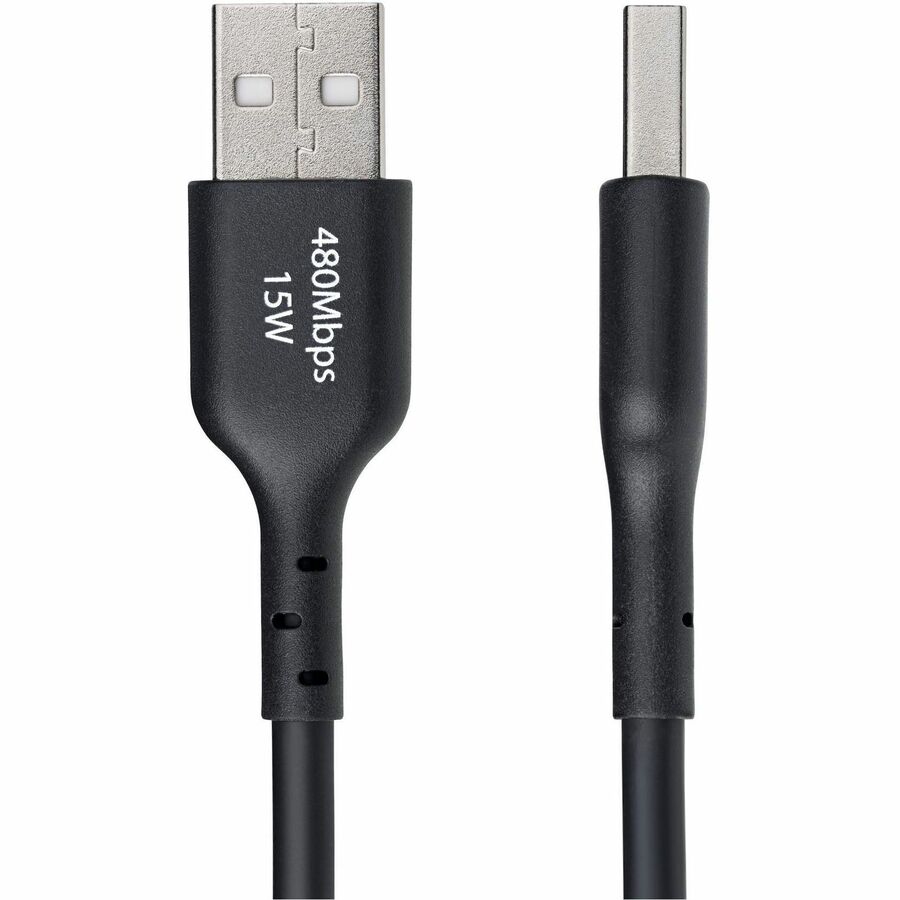 StarTech.com 10ft (3m) USB-A to USB-C Charging Cable, Charge & Sync, 3A, USB 2.0, TPE Jacket - Black USB Charging Cord