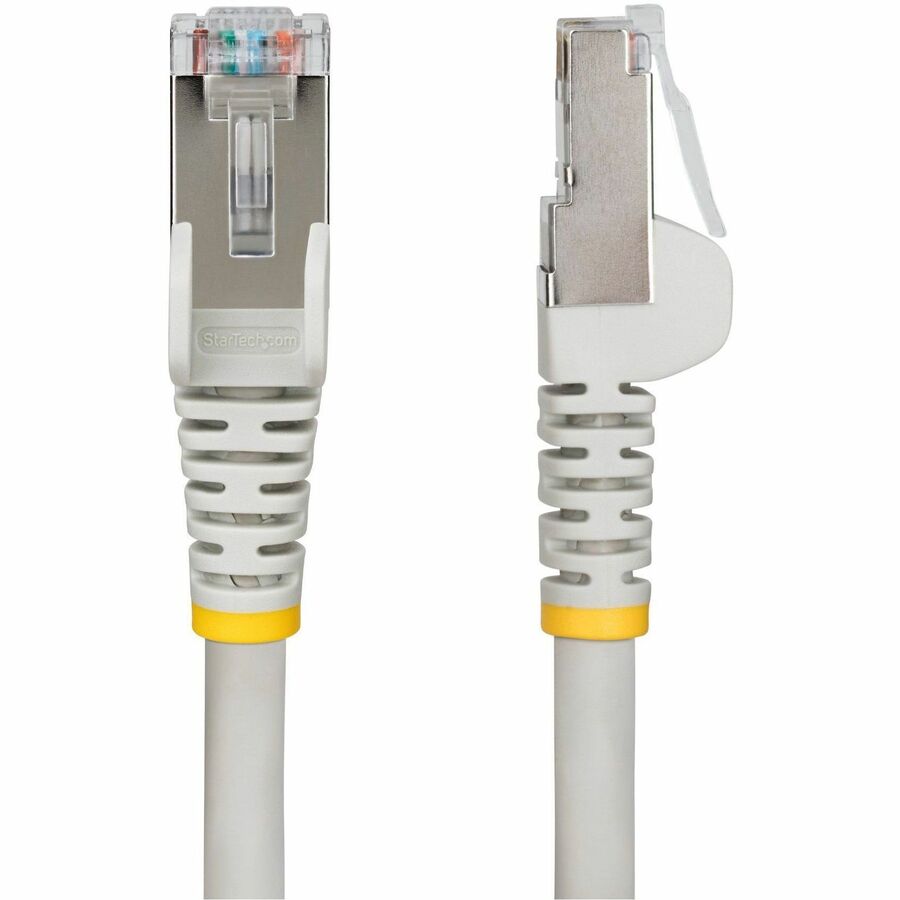 StarTech.com 6ft Gray CAT6a Ethernet Cable, Snagless RJ45, 10G, 100W PoE, S/FTP, LSZH, 27AWG Bare Copper, 500MHz, Shielded Network Patch Cord