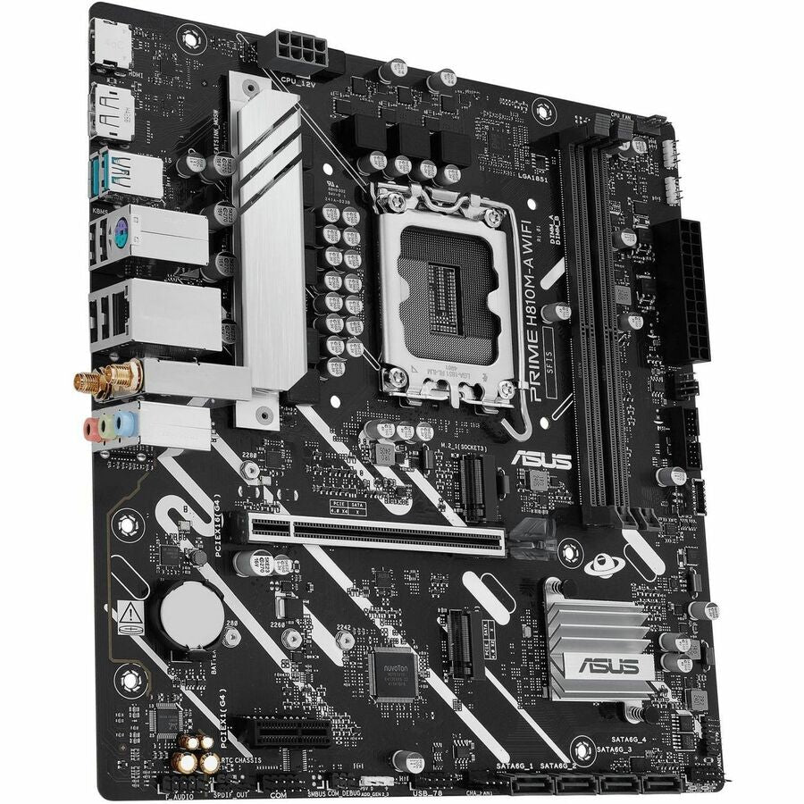 Asus Prime H810M-A WIFI-CSM Desktop Motherboard - Intel H810 Chipset - Socket LGA-1851 - Micro ATX