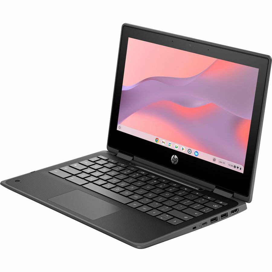 HP Fortis Flip G1i 11.6" Touchscreen Rugged Convertible 2 in 1 Chromebook - HD - Intel N-Series N250 - 8 GB - 128 GB Flash Memory - English Keyboard - Jet Black
