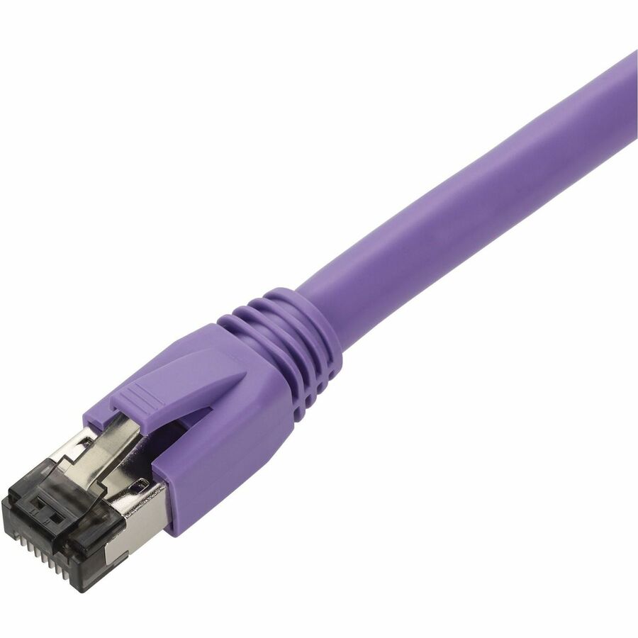 AddOn 50ft Purple CAT 8 Shielded (S/FTP) PVC Ethernet Cable Snagless Easy Boot RJ-45 M/M