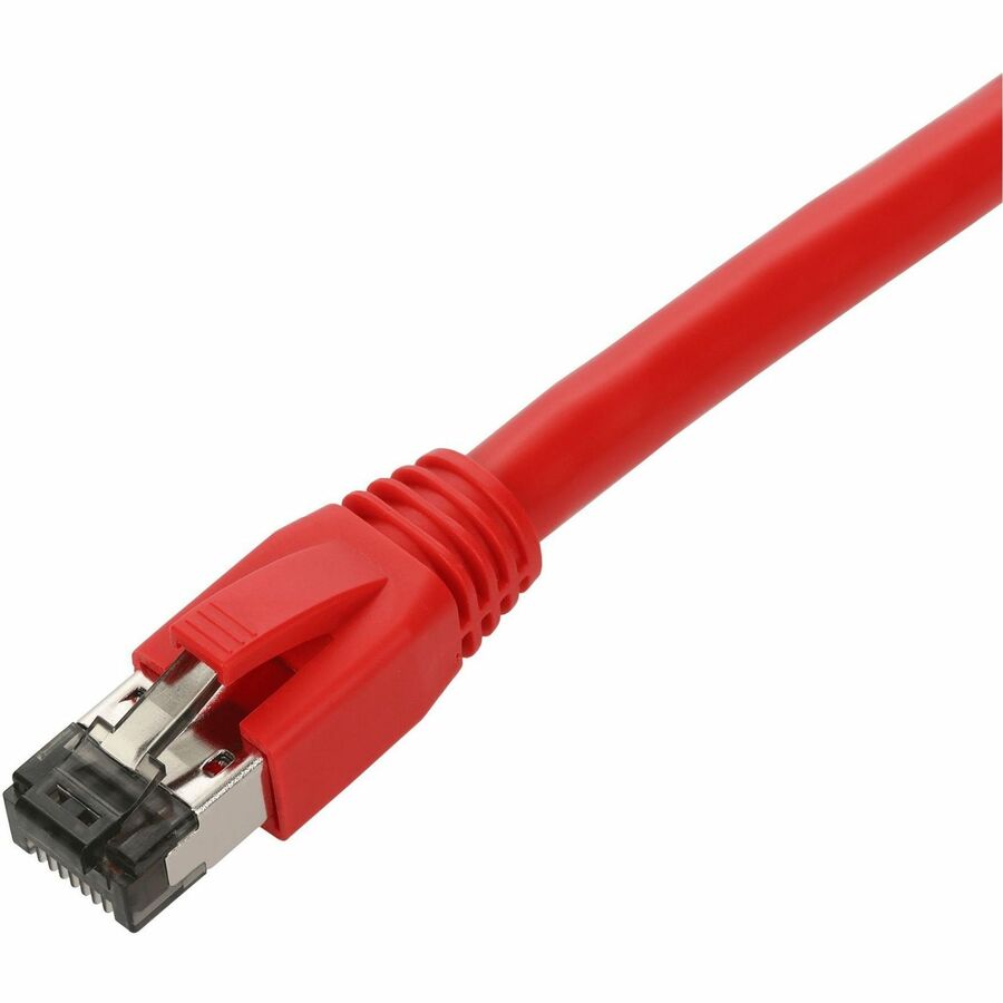 AddOn 2ft Red CAT 8 Shielded (S/FTP) PVC Ethernet Cable Snagless Easy Boot RJ-45 M/M