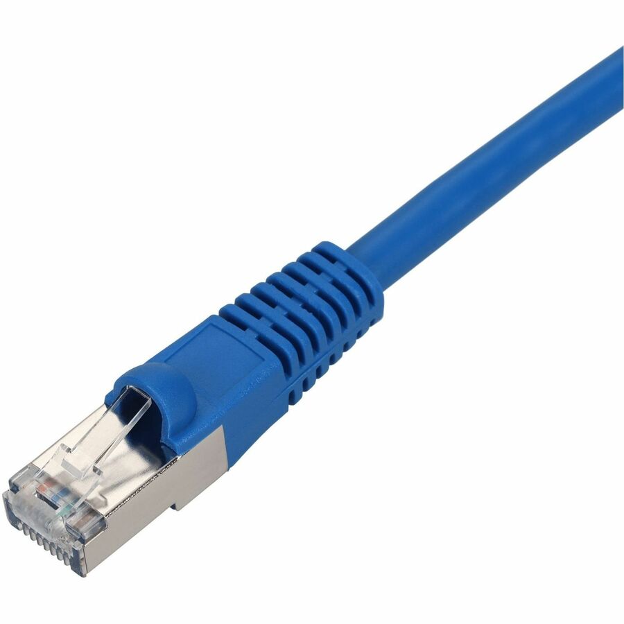 AddOn 8ft Blue CAT 7 Shielded (S/FTP) PVC Ethernet Cable Snagless Bubble Boot RJ-45 M/M