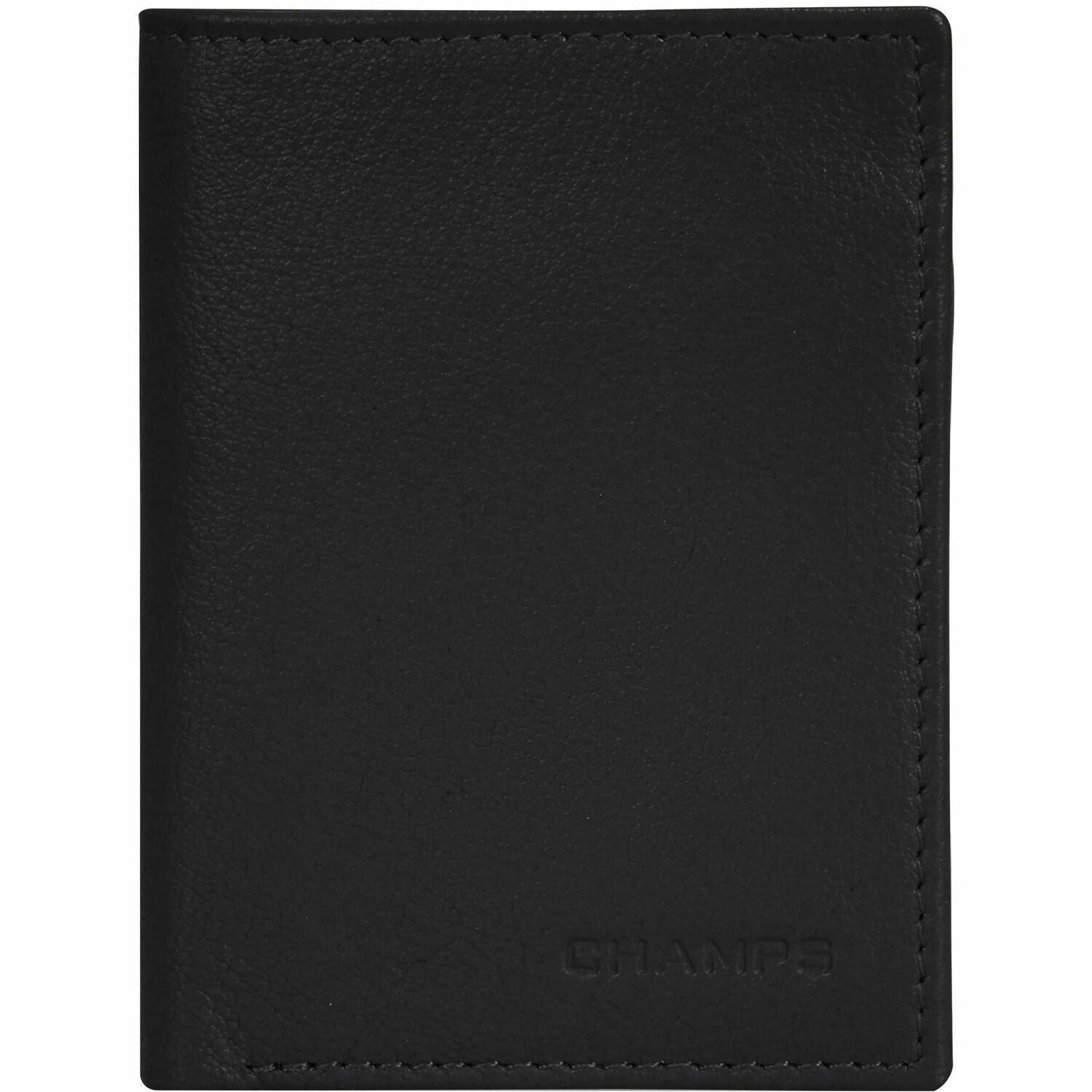 Champs OB-513-BLACK, RF, Onyx / Leather Vertical Slim Wallet