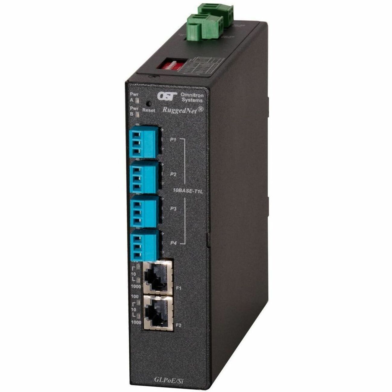 Omnitron Systems RuggedNet GLPoE/Si Unmanaged Single Pair Power Over Ethernet Switch