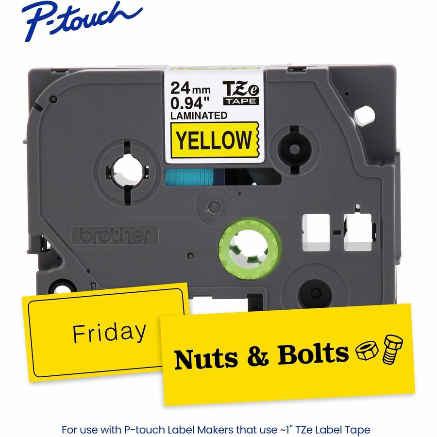 brother-genuine-p-touch-tze651-bk-on-yl-label-tape-laminated-24mmx8m