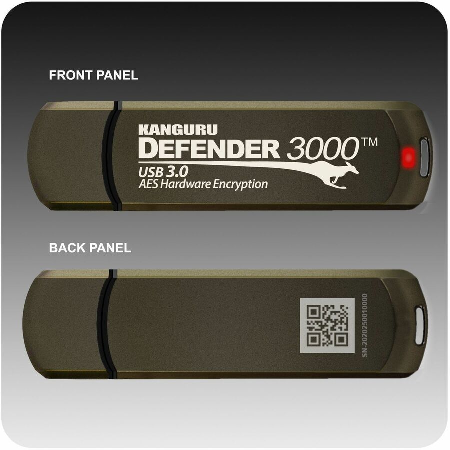 iStorage/Kanguru Kanguru Defender3000 FIPS 140-2 Certified Level 3, Encrypted Flash Drive, 1T