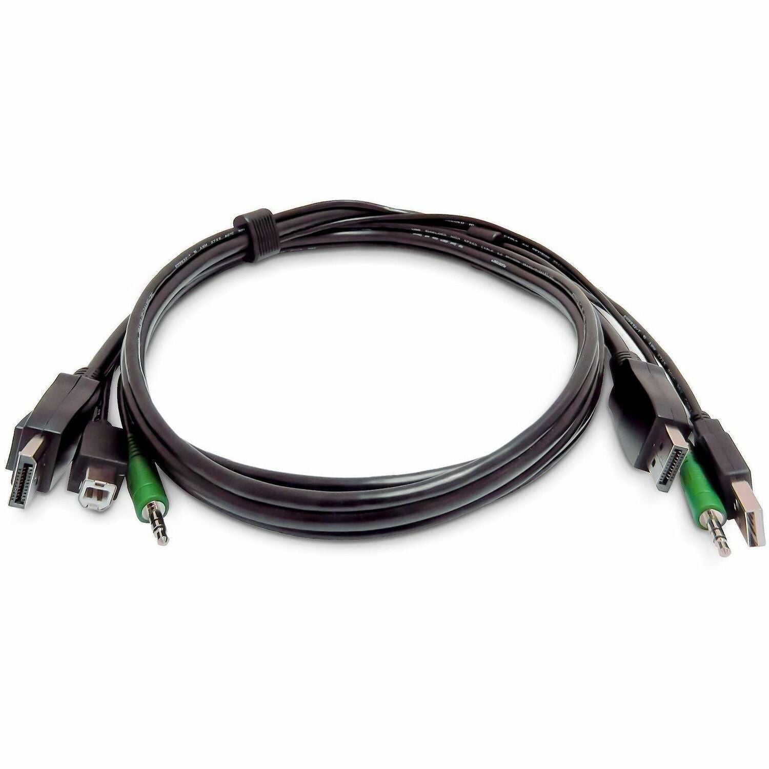 StarTech.com 10ft (3m) DisplayPort KVM Cable, USB 2.0, 3.5mm Audio, Universally Compatible Combo Cable for KVM Switches, TAA