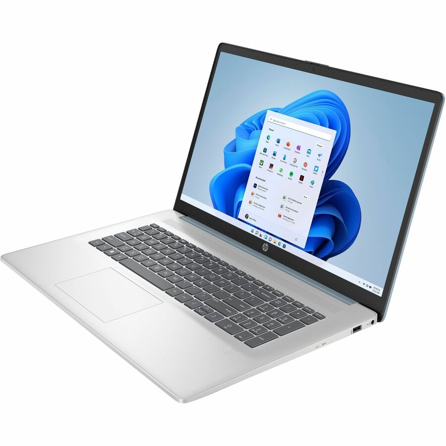 Open Box - HP 17-cn3000 17-cn3142ds 17.3" Touchscreen Notebook - HD+ - Intel Core N-series N100 - 4 GB - 128 GB Flash Memory - Moonlight Blue, Natural Silver (Copy)