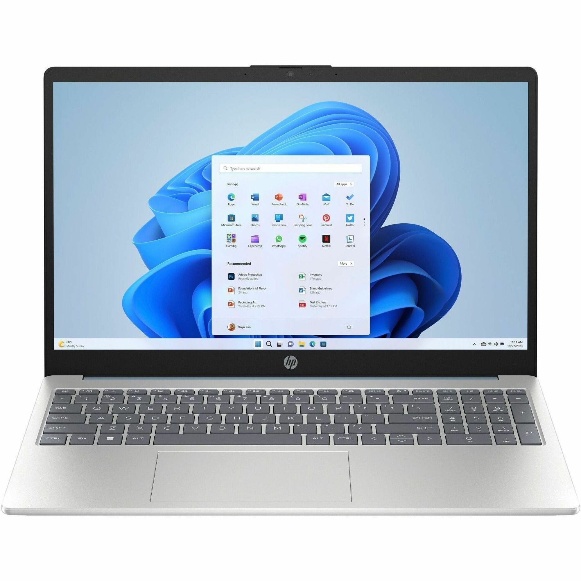 HP 15-fd0000 15-fd0082wm 15.6" Notebook - HD - Intel N-Series N200 - 4 GB - 128 GB Flash Memory - Moonlight Blue