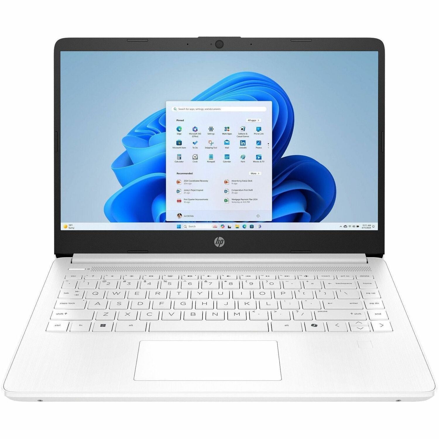 HP 14-d3000 14-dq3120nr 14" Notebook - HD - Intel Celeron N4500 - 4 GB - 64 GB Flash Memory - Snowflake White