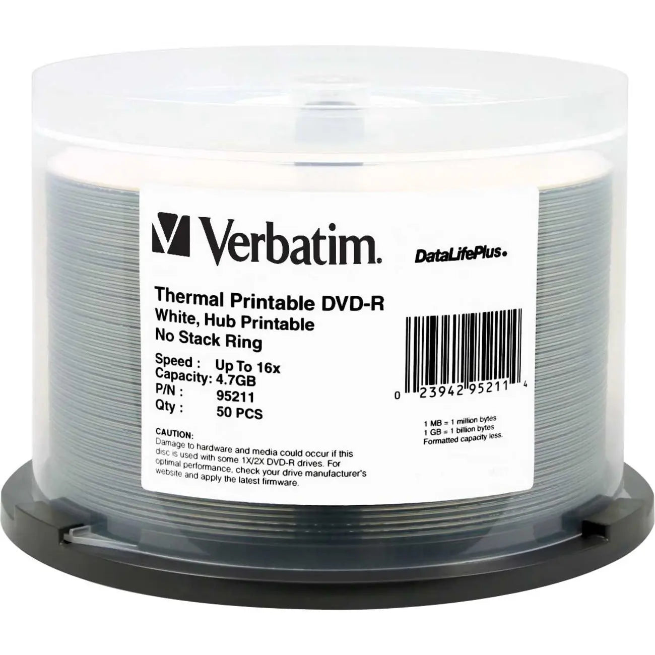 verbatim-dvd-r-4-7gb-16x-datalifeplus-white-thermal-printable-hub-printable-50pk-spindle