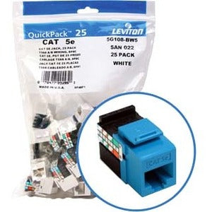 Leviton GigaMax 5e Channel-Rated Keystone Jack - RJ-45, 110
