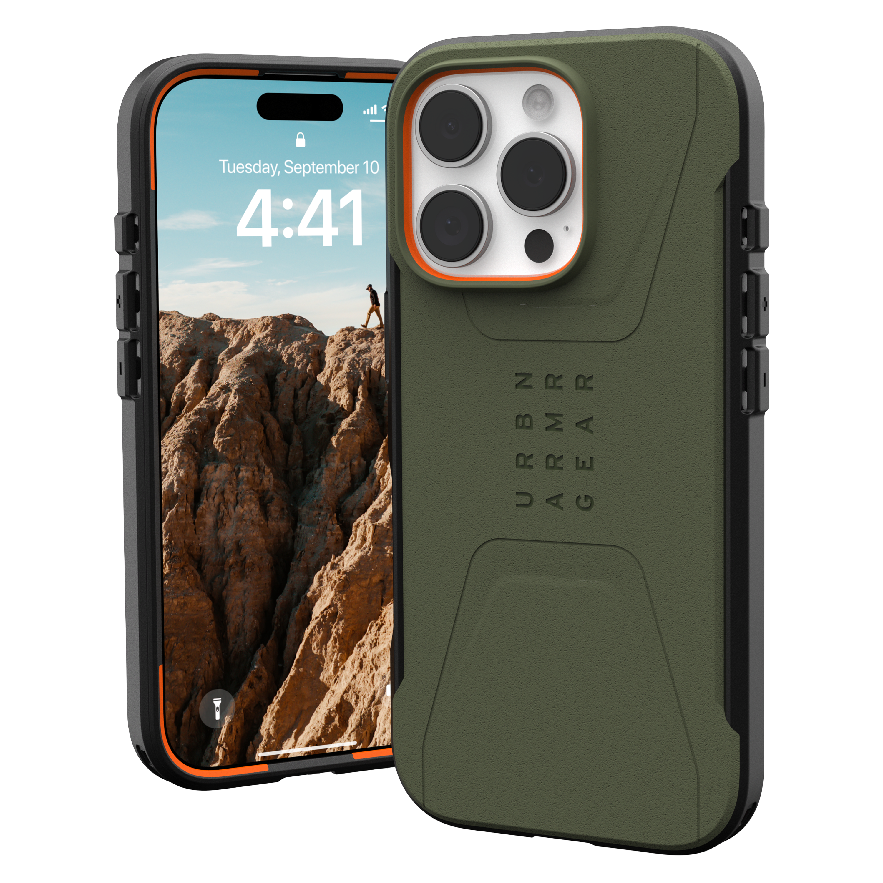 Urban Armor Gear Uag - Civilian Magsafe Case For Apple Iphone 16 Pro - Olive Drab