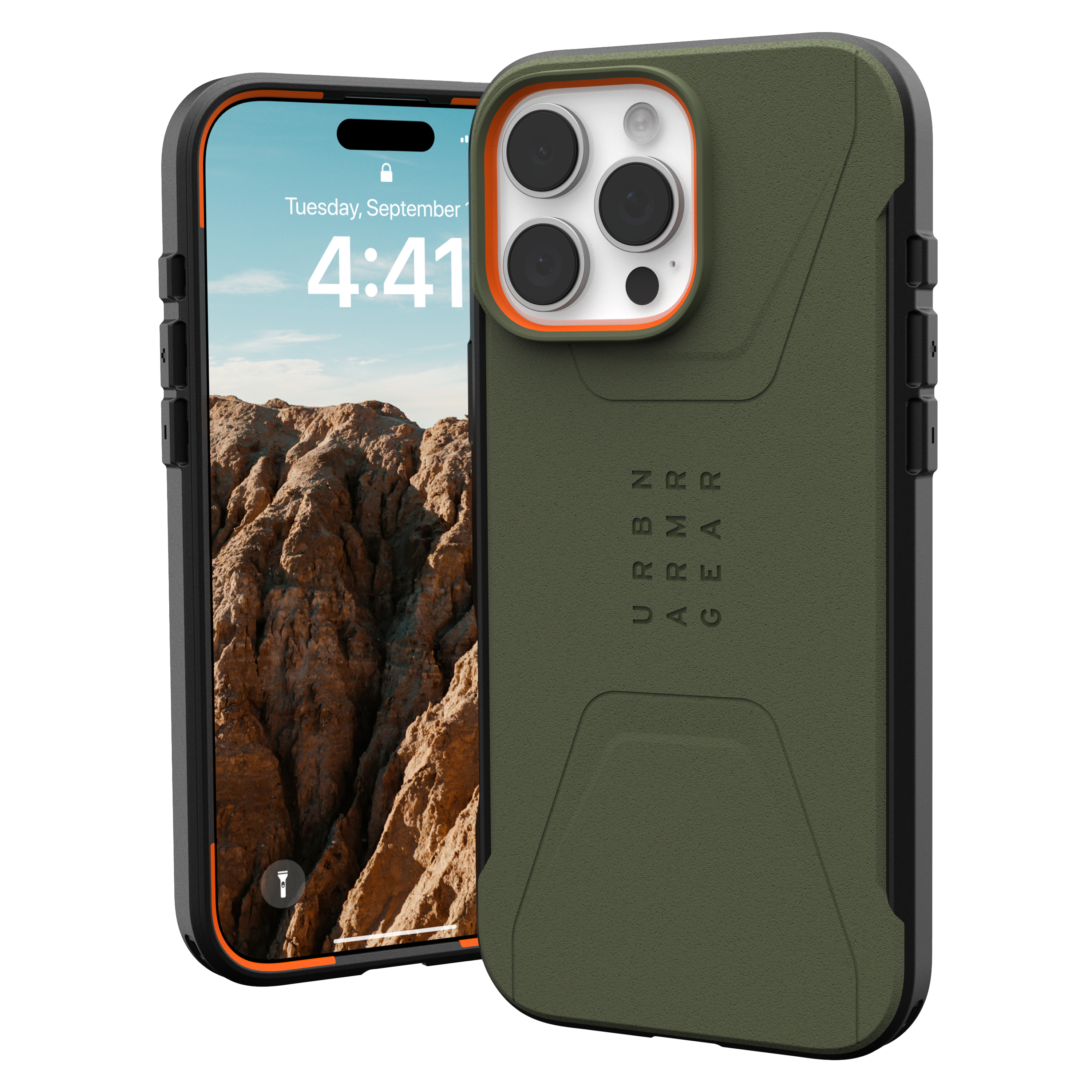 Urban Armor Gear Uag - Civilian Magsafe Case For Apple Iphone 16 Pro Max - Olive Drab