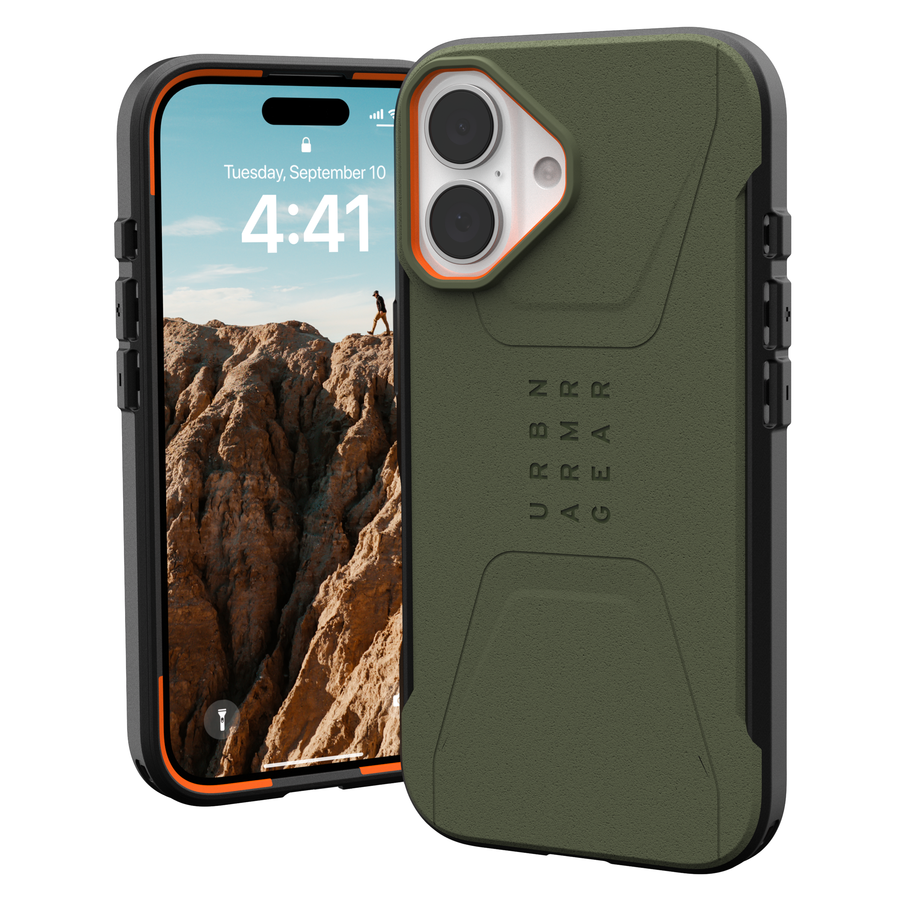 Urban Armor Gear Uag - Civilian Magsafe Case For Apple Iphone 16 - Olive Drab