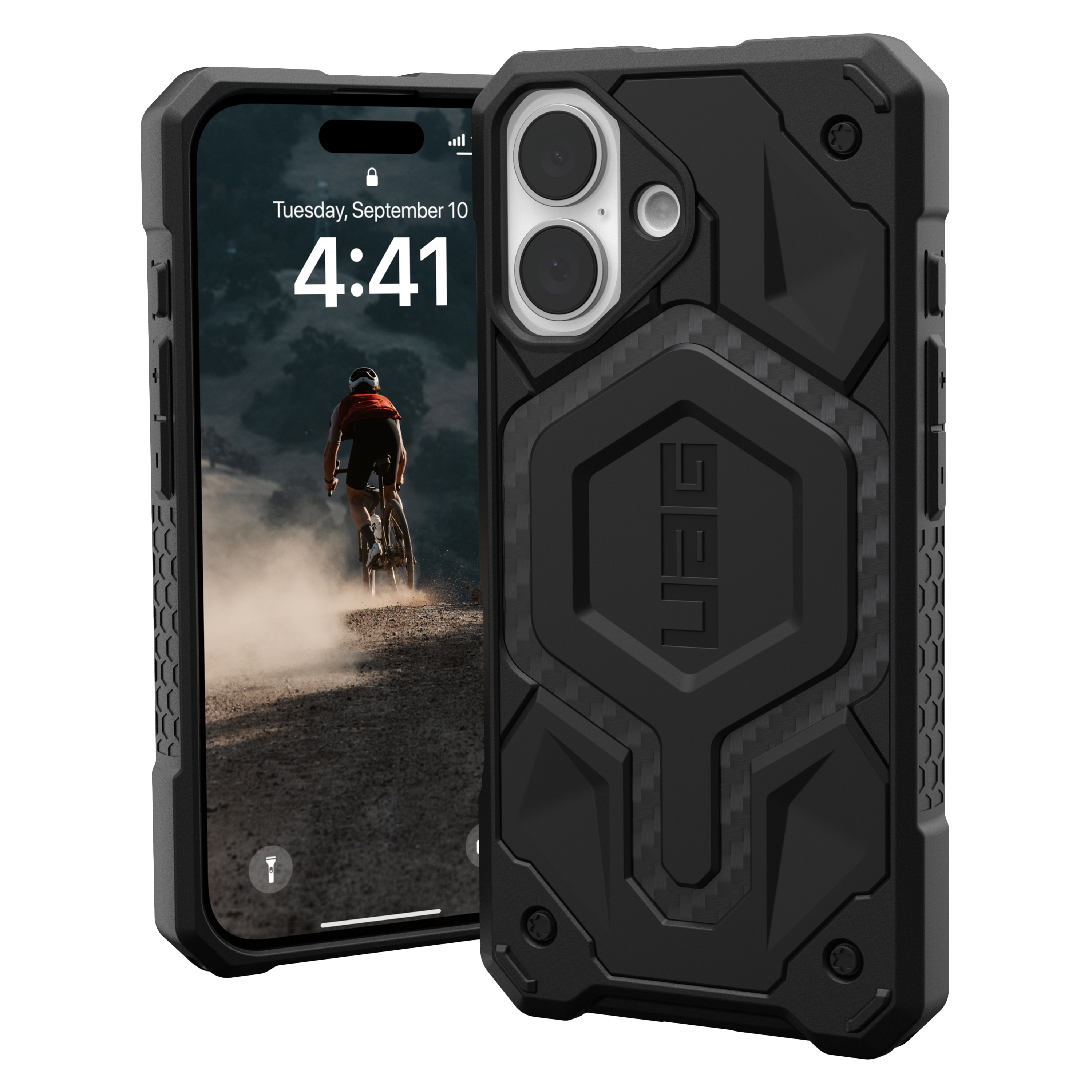 Urban Armor Gear Uag - Monarch Case For Apple Iphone 16 - Carbon Fiber