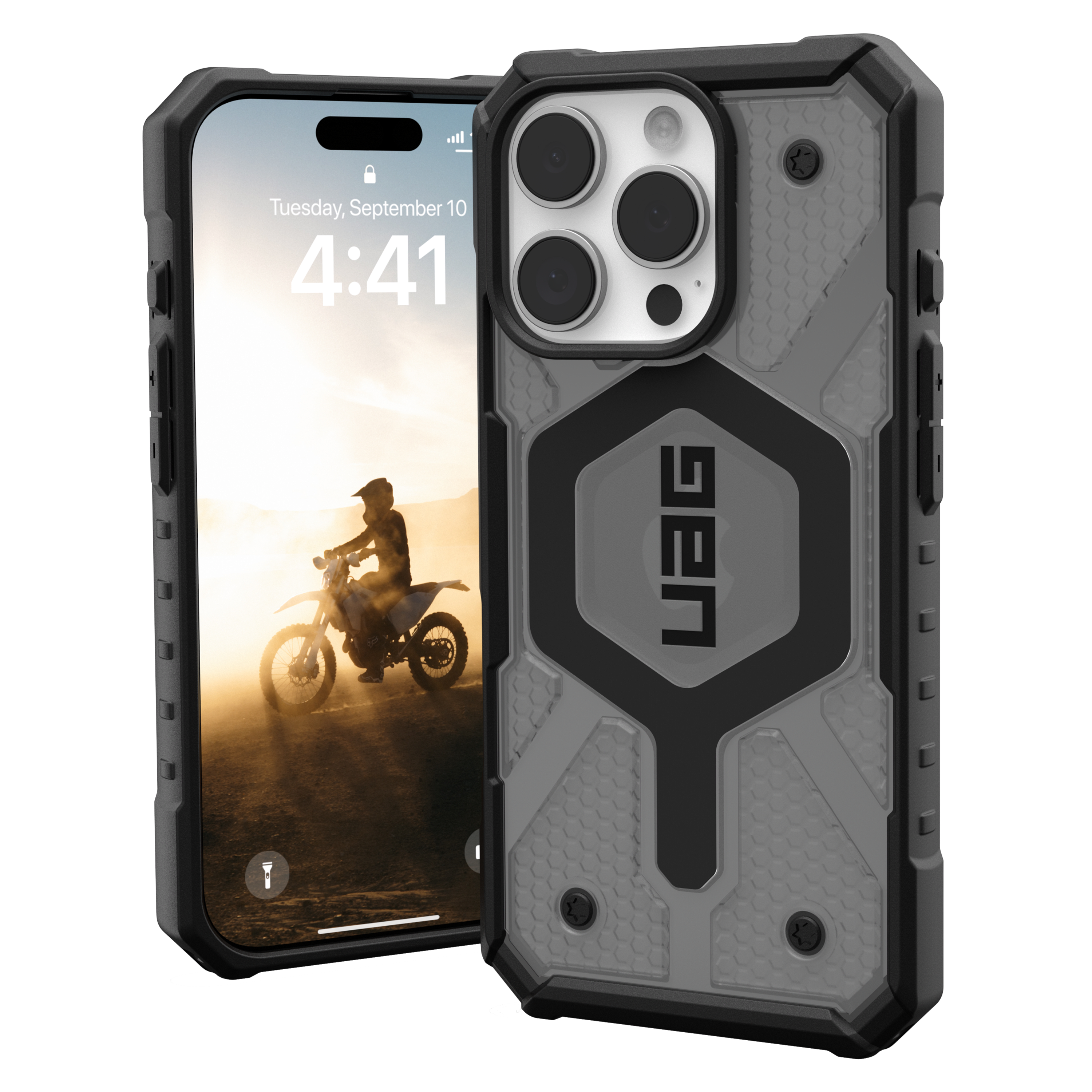 Urban Armor Gear Uag - Pathfinder Clear Magsafe Case For Apple Iphone 16 Pro - Ash