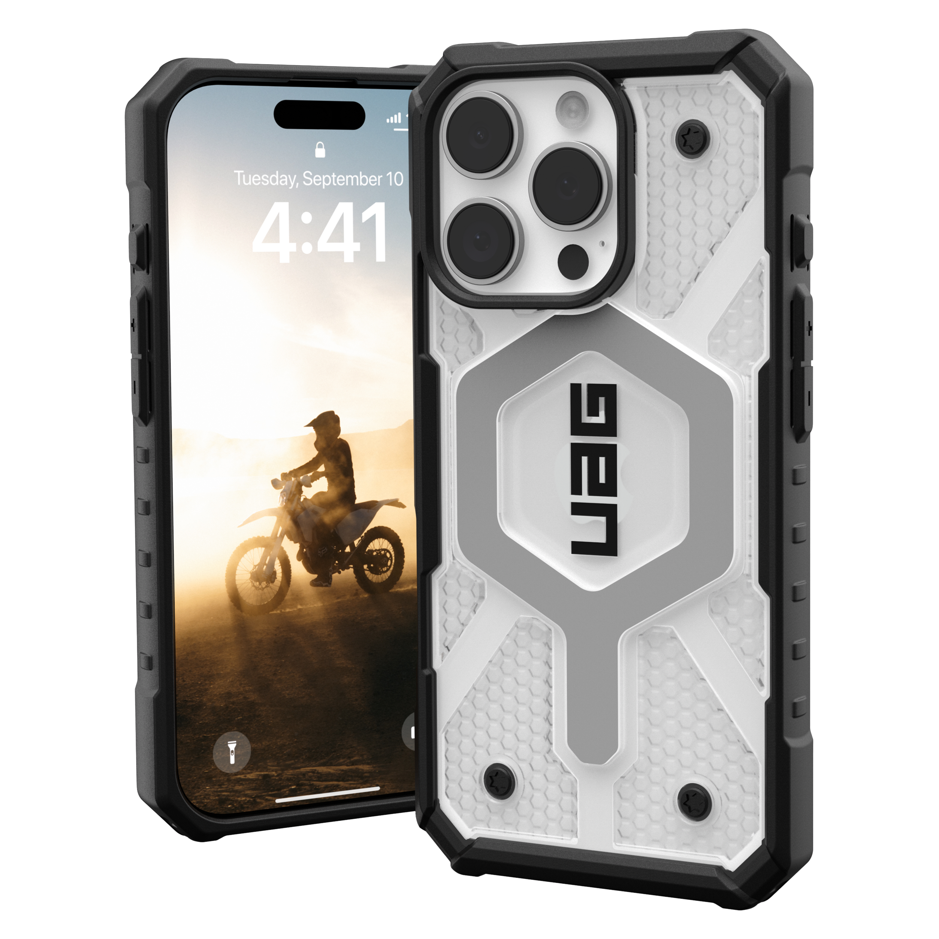 Urban Armor Gear Uag - Pathfinder Clear Magsafe Case For Apple Iphone 16 Pro - Ice
