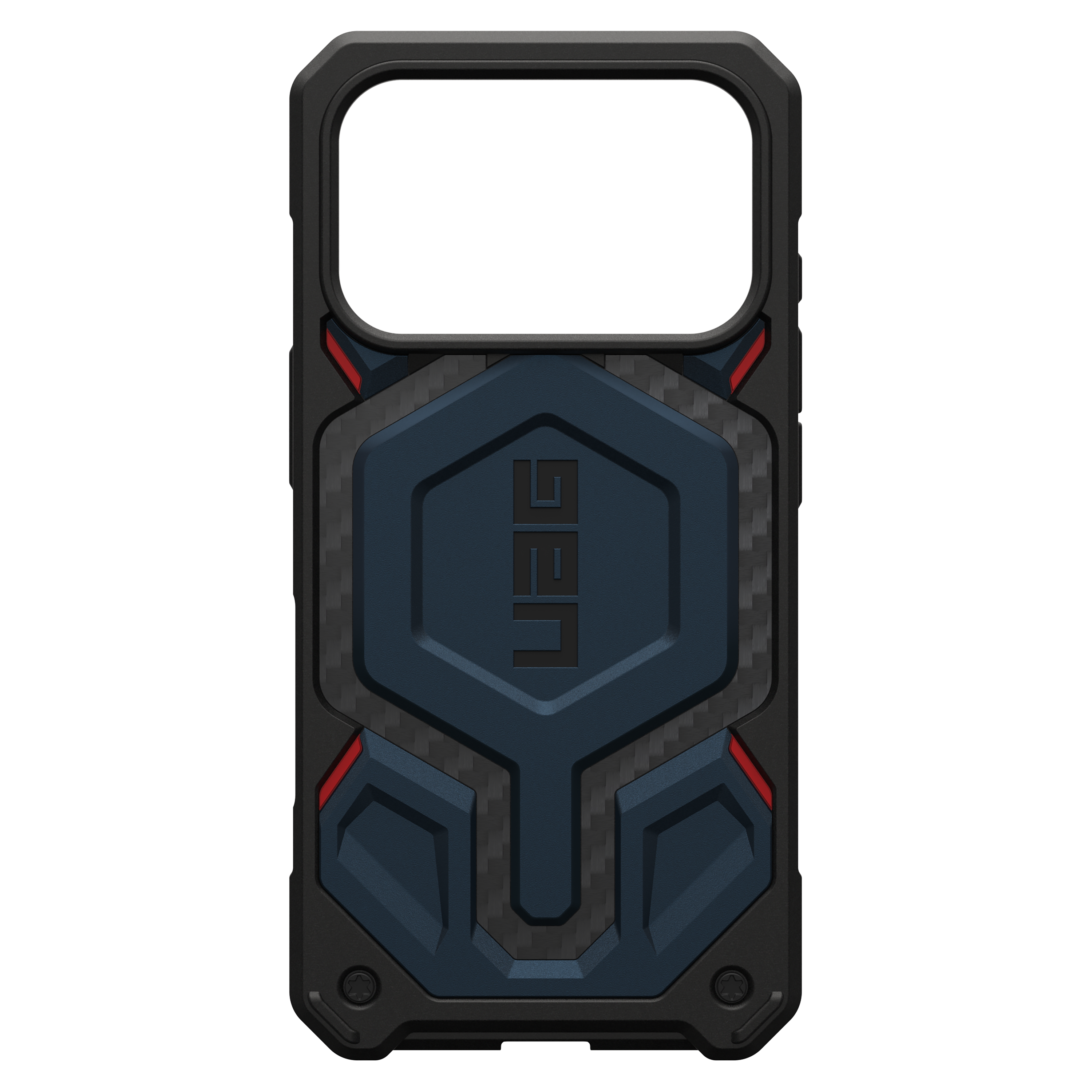 Urban Armor Gear Monarch Pro Case for Apple iPhone 17 Pro – Carbon Fiber Mallard and Red