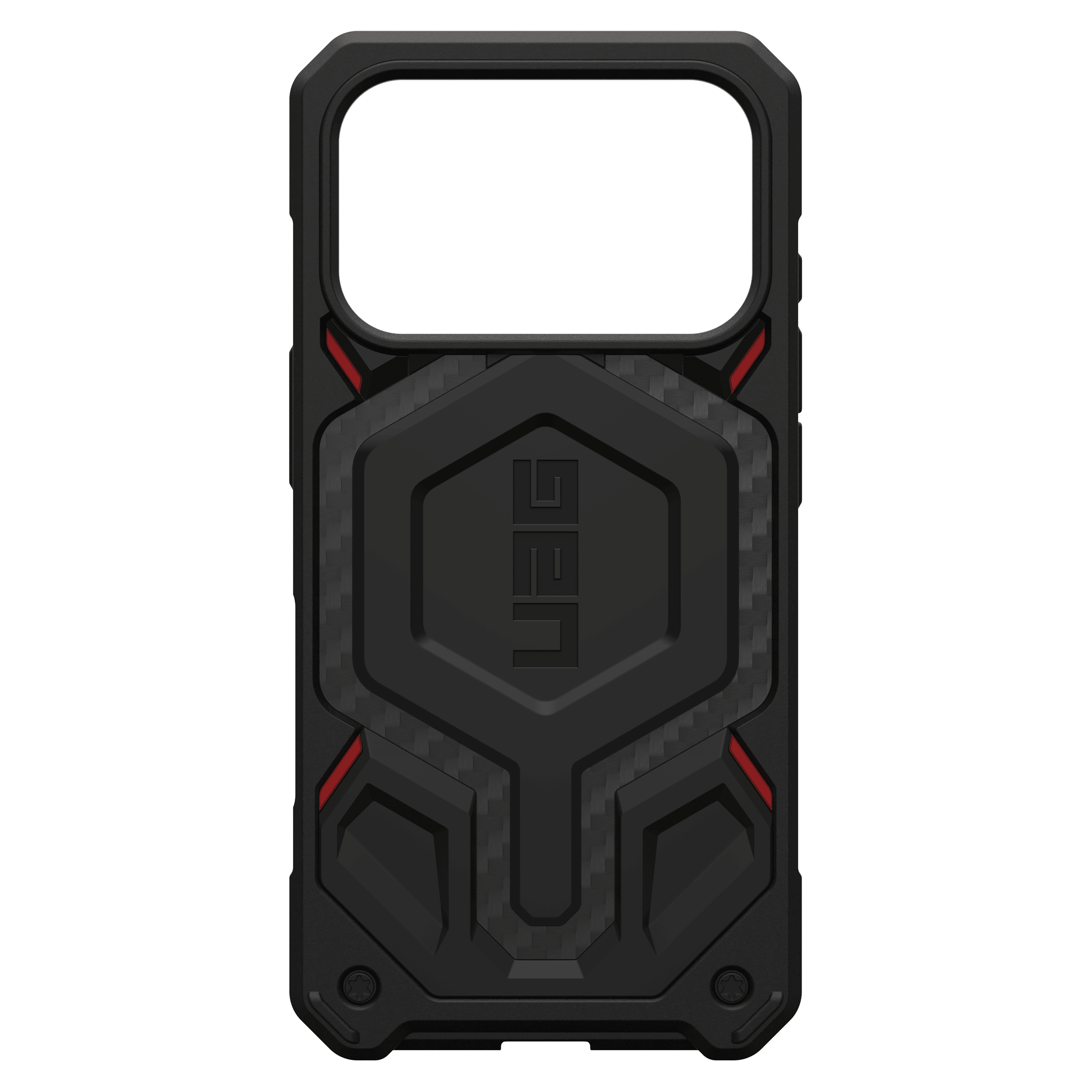 Urban Armor Gear Monarch Pro Case for Apple iPhone 17 Pro - Carbon Fiber Black and Red