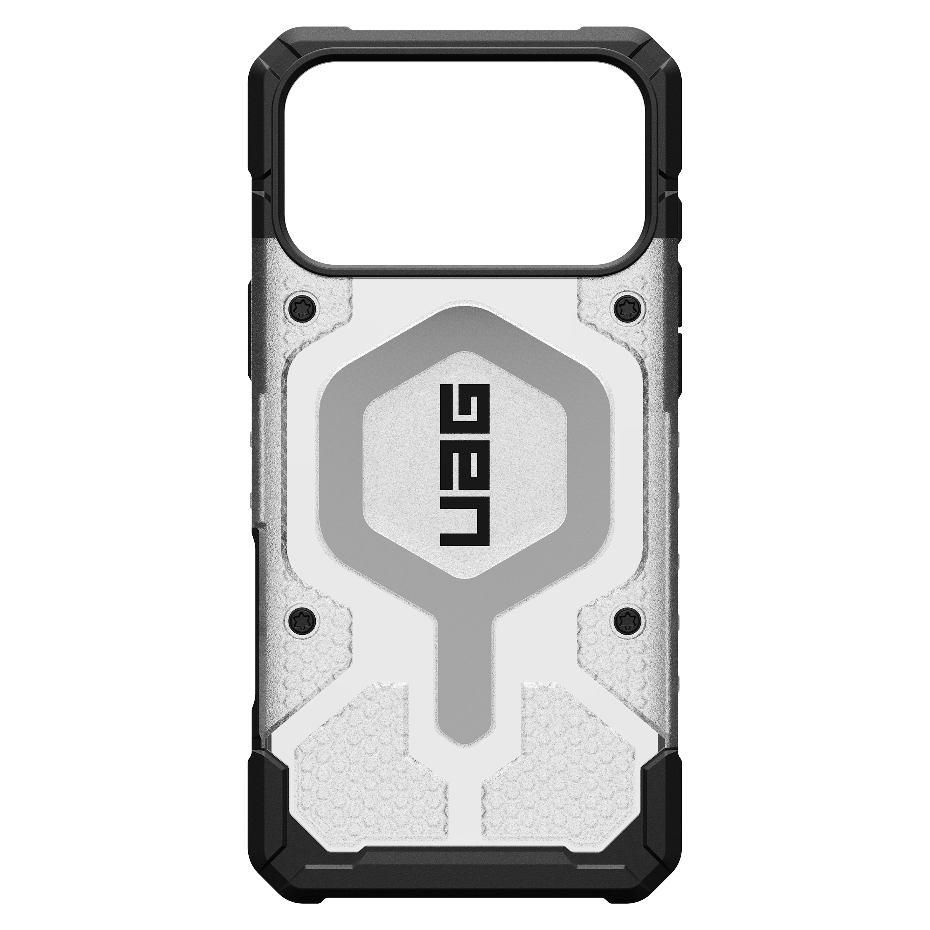 Urban Armor Gear Pathfinder Clear MagSafe Case for Apple iPhone 17 Pro Max - Ice and Silver