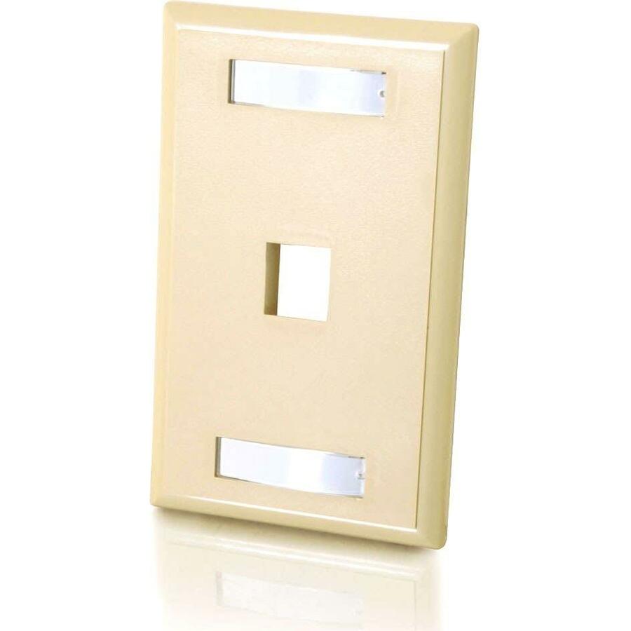 Legrand C2G 1-Port Single Gang Multimedia Keystone Wall Plate - Ivory