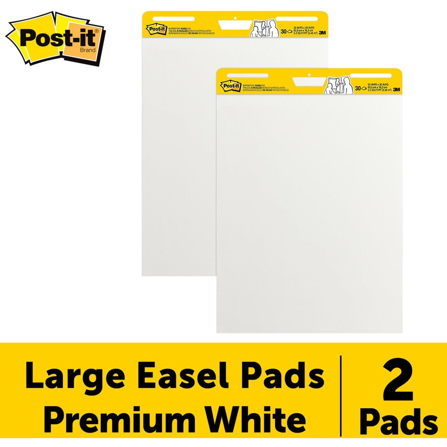 Post-it&reg; Self-Stick Easel Pads, 18.50 lb, White