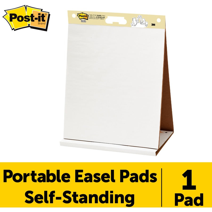 Post-it&reg; Tabletop Easel Pads, 18.50 lb, 563R, White