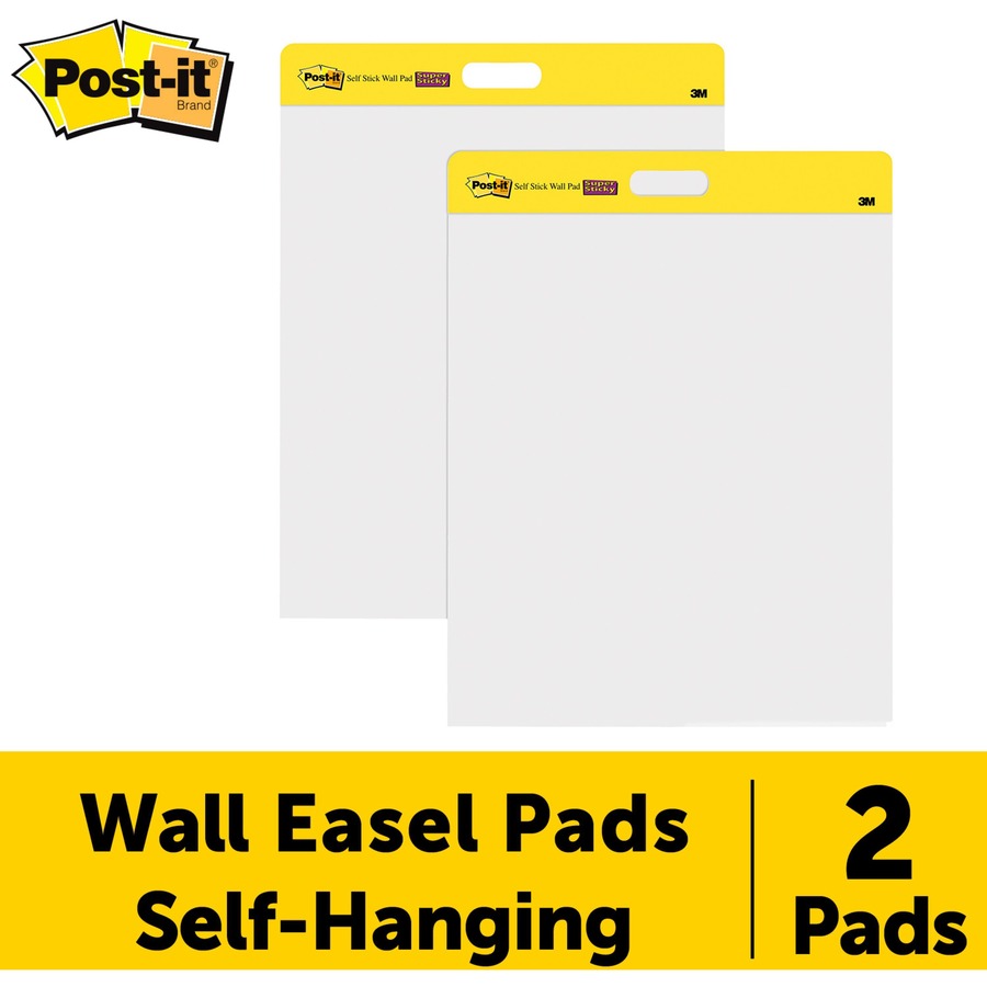 Post-it&reg; Self-Stick Easel Pads, 18.50 lb, White