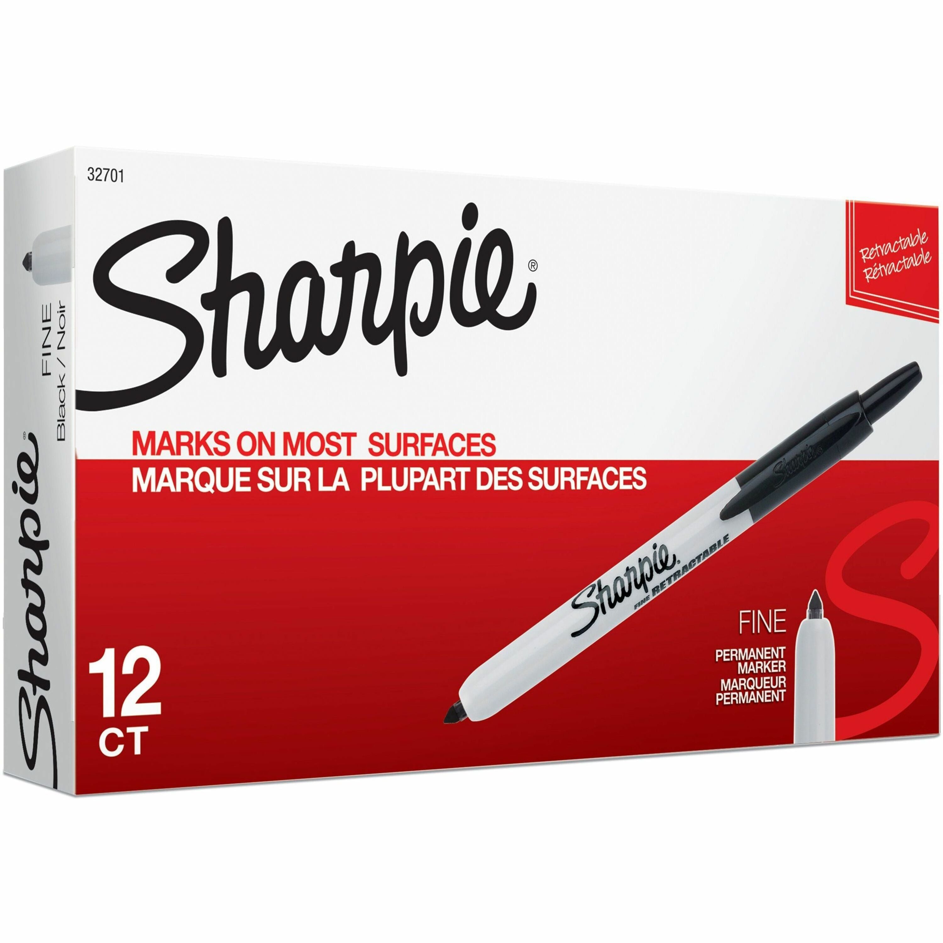 Sharpie Retractable Permanent Marker, Black