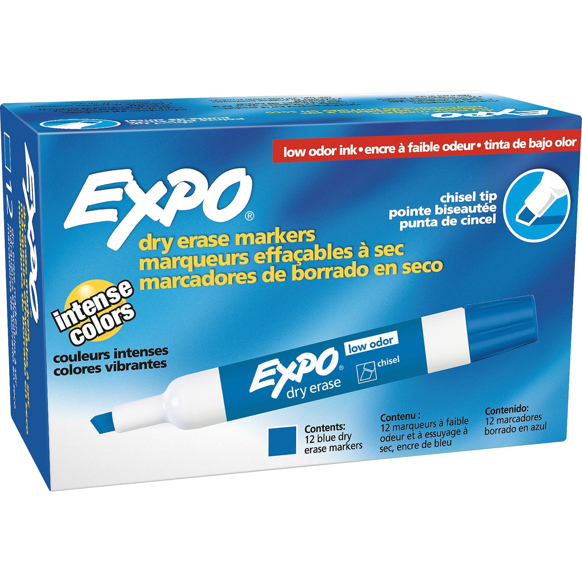 Expo Large Barrel Dry-Erase Markers, Blue