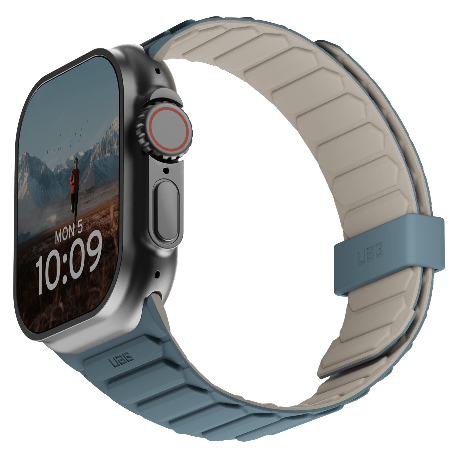 Urban Armor Gear Uag - Pathfinder Watch Strap For Apple Watch 42mm / 44mm / 45mm / 49mm - Dune And Cloud Blue