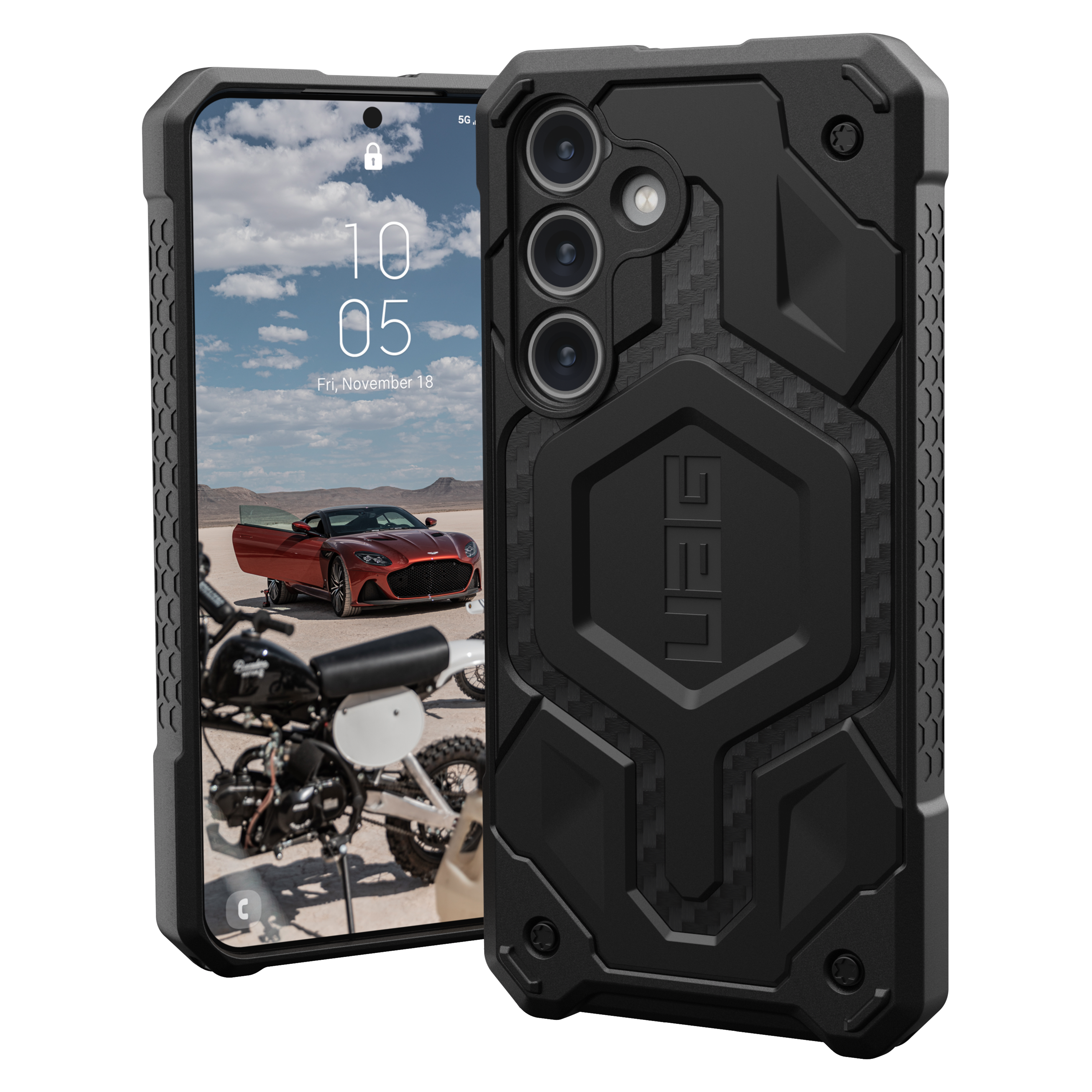 Urban Armor Gear Uag - Monarch Pro Case For Samsung Galaxy S24 - Carbon Fiber