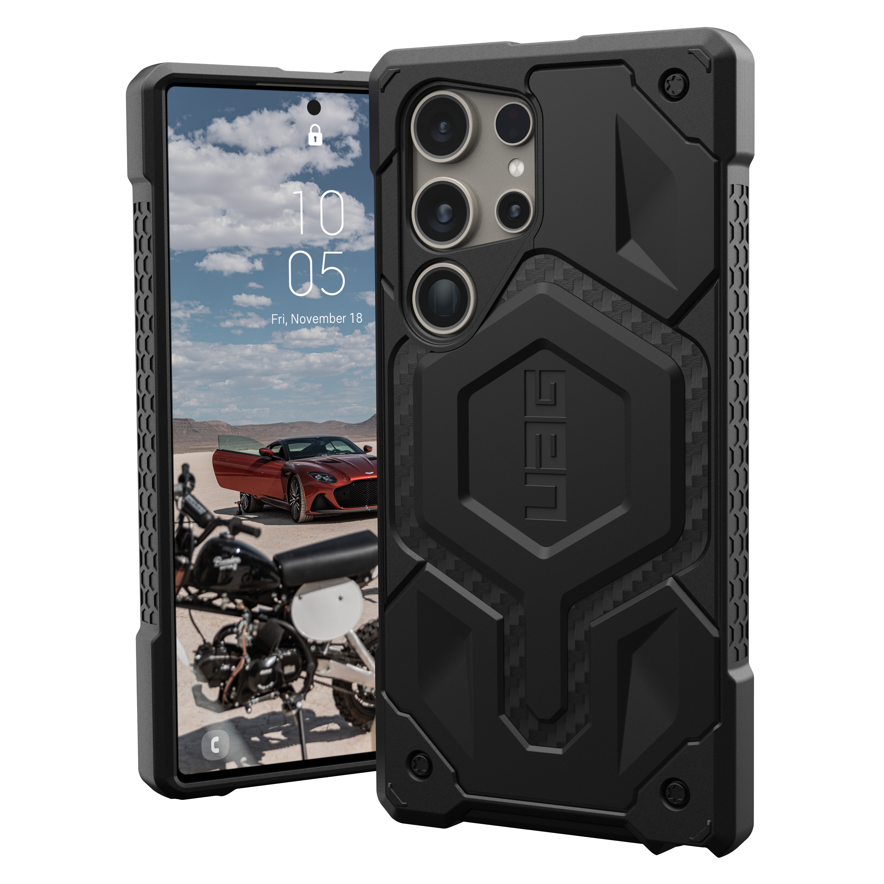 Urban Armor Gear Uag - Monarch Pro Case For Samsung Galaxy S24 Ultra - Carbon Fiber