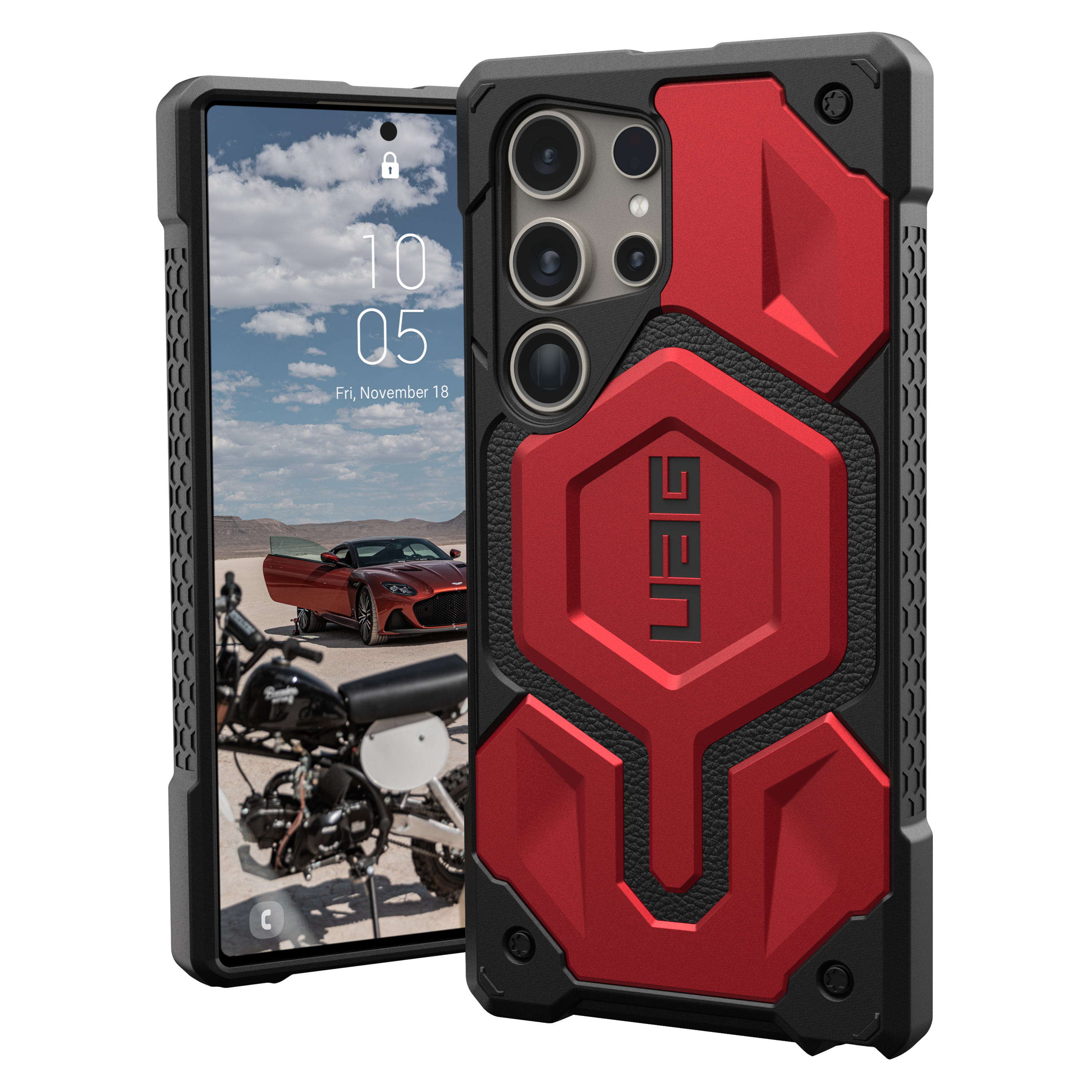 Urban Armor Gear Uag - Monarch Pro Case For Samsung Galaxy S24 Ultra - Crimson