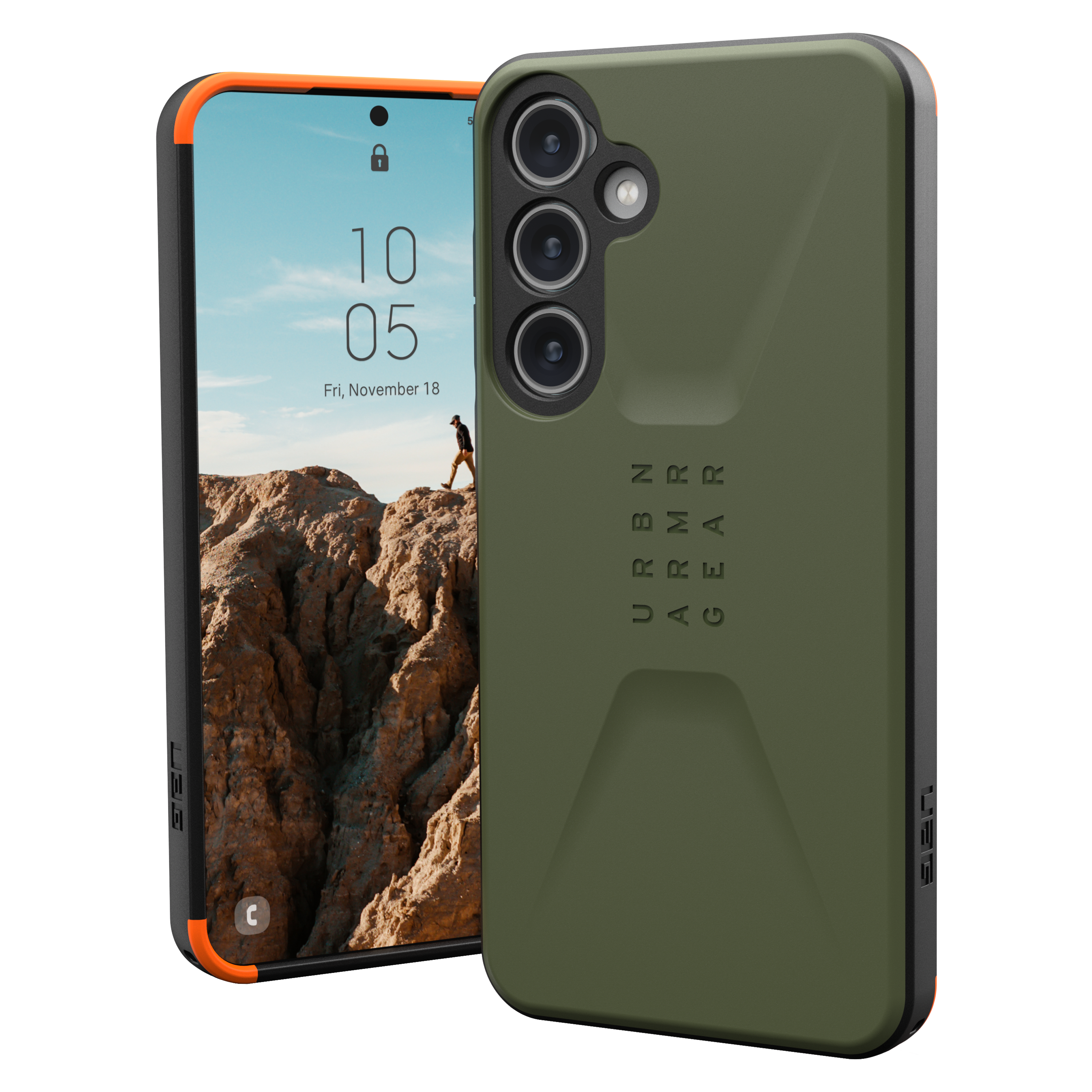 Urban Armor Gear Uag - Civilian Case For Samsung Galaxy S24 Plus - Olive Drab