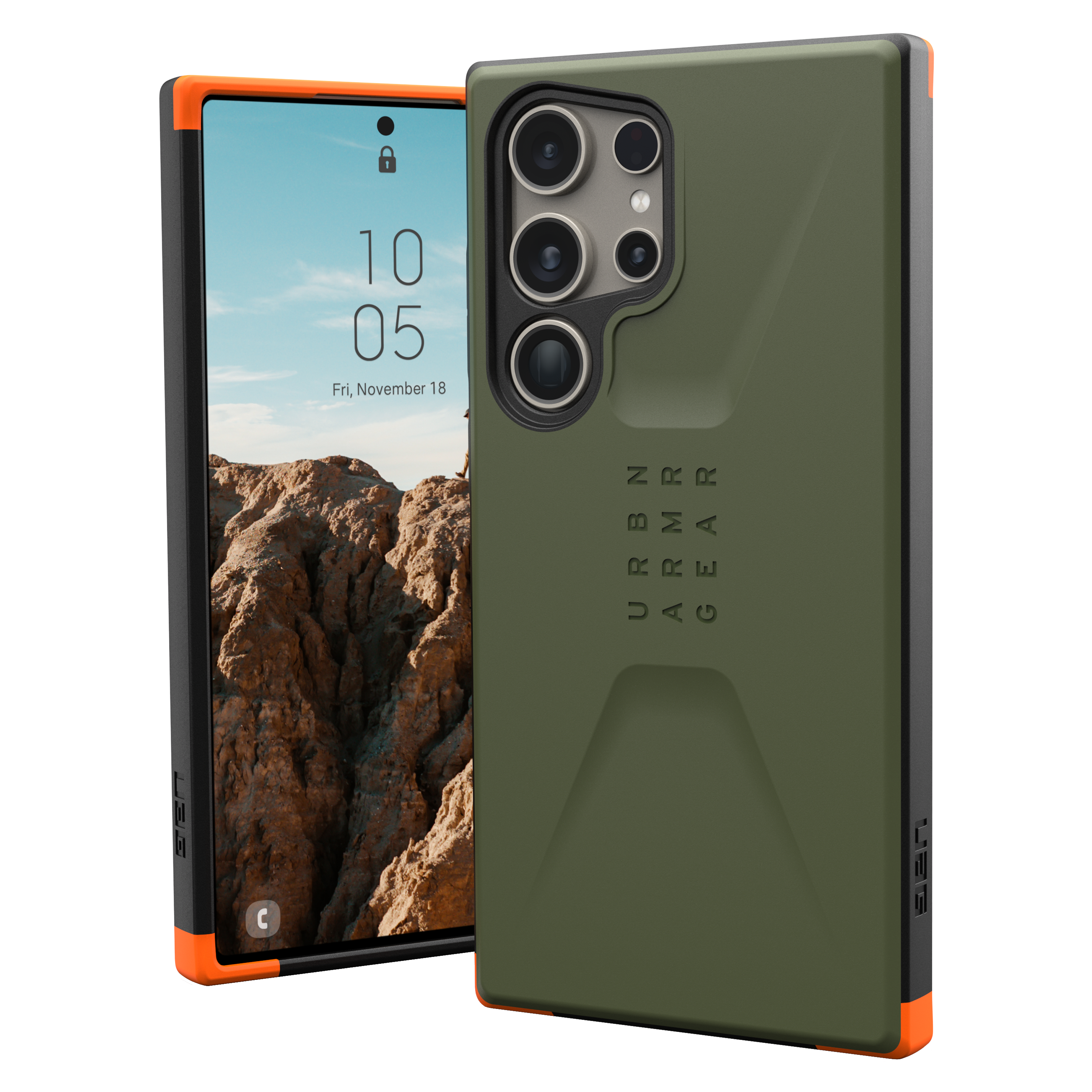 Urban Armor Gear Uag - Civilian Case For Samsung Galaxy S24 Ultra - Olive Drab