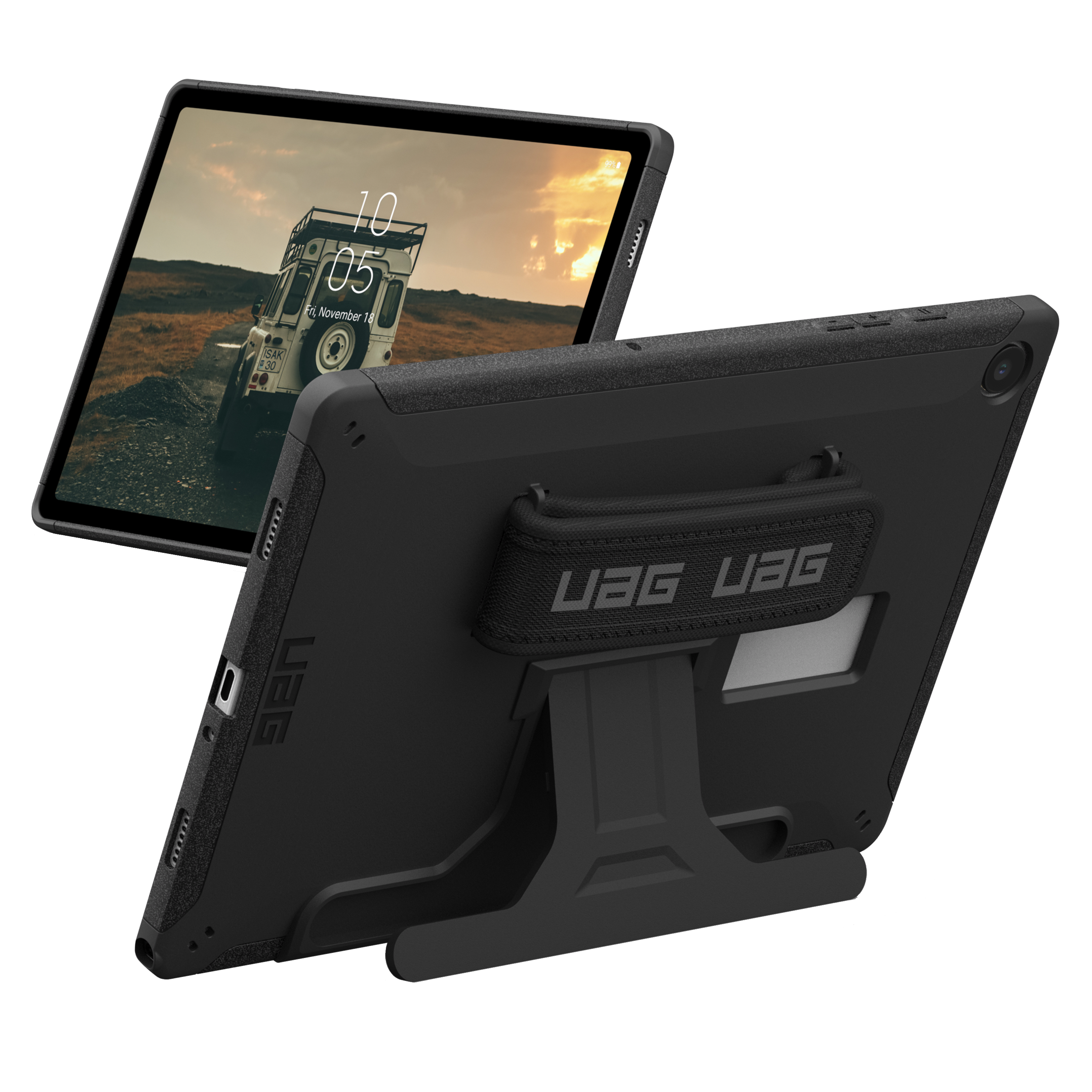 Urban Armor Gear Uag - Scout Case With Kickstand And Handstrap For Samsung Galaxy Tab A9 Plus - Black